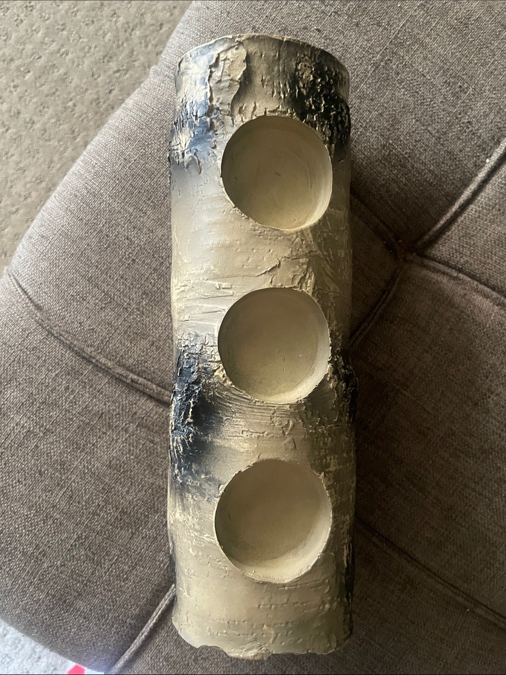 Faux Log tea light Holder